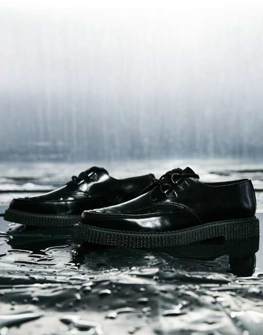 ASOS DESIGN - Sorte creeper-sko i læder, 4 af 4