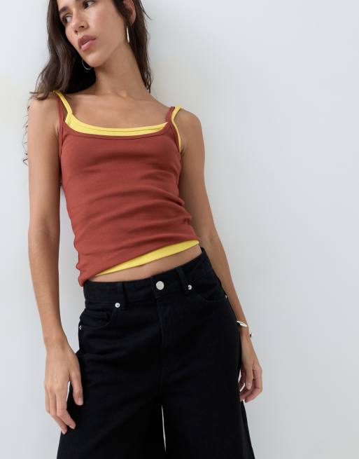 ASOS DESIGN - Sorte cropped jeans med vide ben, 3 af 5