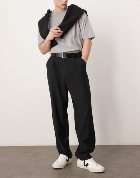 ASOS DESIGN - Sorte elegante løstsiddende skaterbukser - view 1