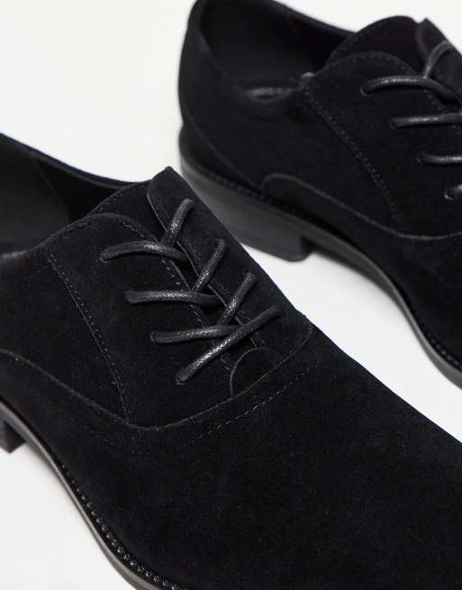 ASOS DESIGN - Sorte elegante Oxford-sko i imiteret ruskind, 2 af 3