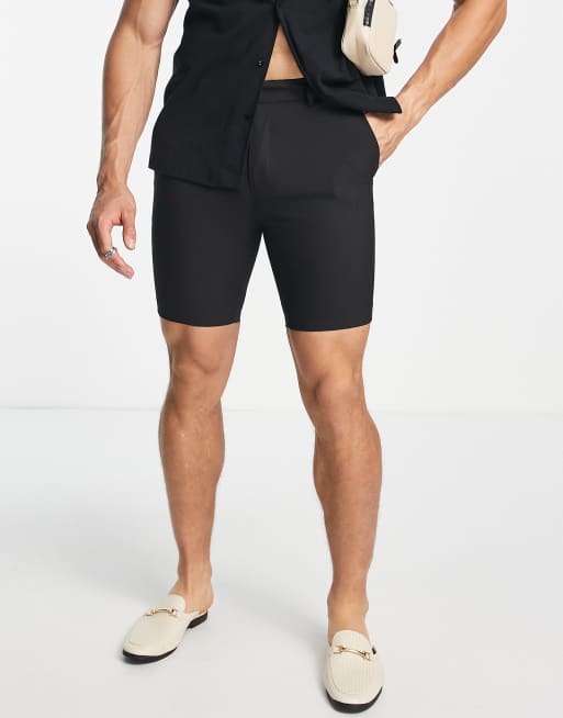 ASOS DESIGN - Sorte elegante skinny-shorts, 3 af 4