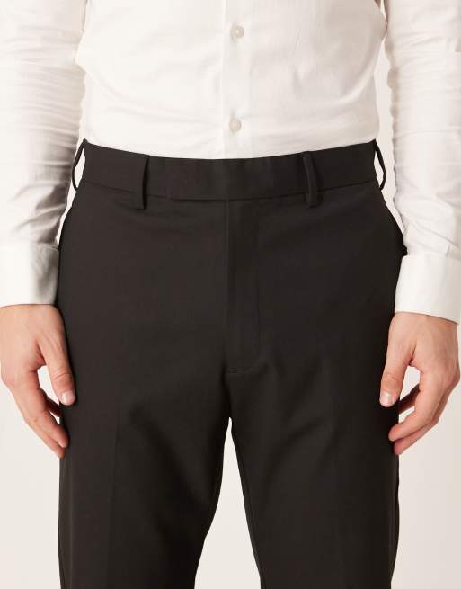 ASOS DESIGN - sorte elegante tapered bukser, 4 af 5