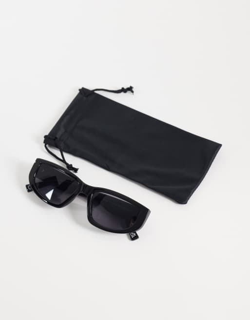 ASOS DESIGN - Sorte firkantede cat eye-solbriller, 3 af 3