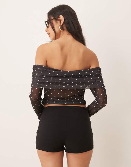 ASOS DESIGN - Sorte hotpants i bengalin, 3 af 5