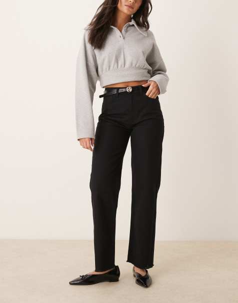 ASOS DESIGN - Sorte jeans med lige ben i 90'er-pasform - view 1
