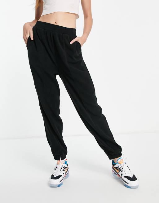 ASOS DESIGN - Sorte joggingbukser i fleece