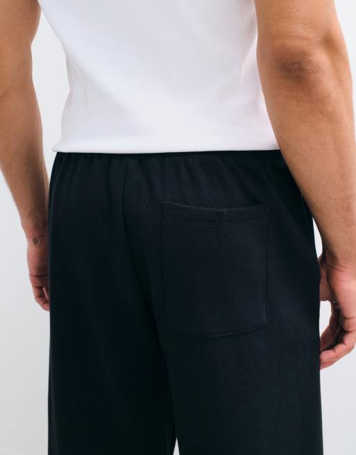ASOS DESIGN - Sorte joggingbukser med brede ben og plisseringer, 5 af 5