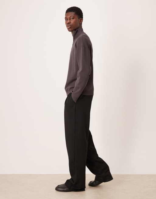 ASOS DESIGN - Sorte joggingbukser med brede ben, 3 af 5