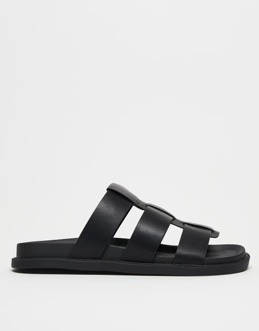 ASOS DESIGN - Sorte klassiske sandaler med remme