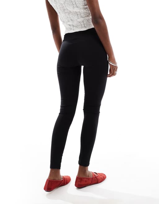 ASOS DESIGN - Sorte leggings i superblød bomuldsmodal, 4 af 5