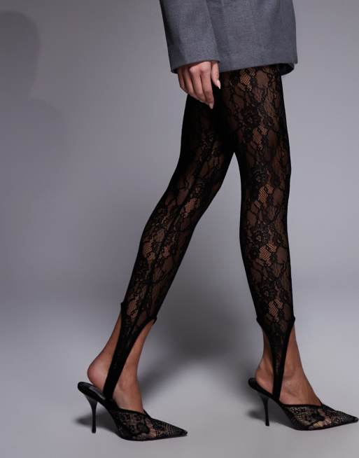 ASOS DESIGN - Sorte leggings med fodstropper og interlock-syninger, 5 af 5