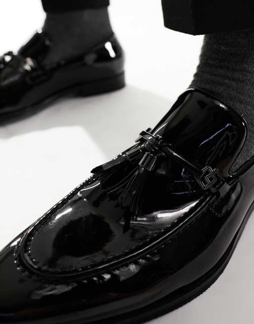 ASOS DESIGN - Sorte loafers i patentlæder med kvast, 3 af 4