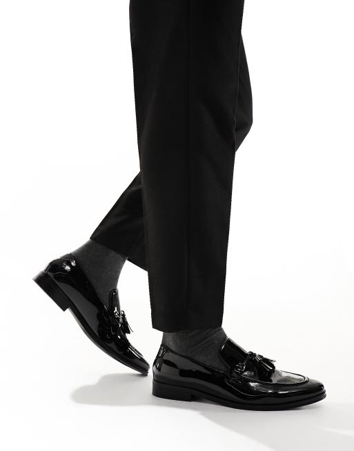 ASOS DESIGN - Sorte loafers i patentlæder med kvast, 4 af 4