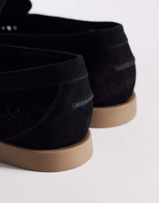 ASOS DESIGN - Sorte loafers med kvaster i vævet ruskind, 2 af 4