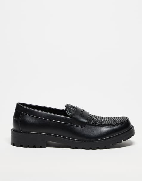 ASOS DESIGN - Sorte loafers med vævet design - view 1