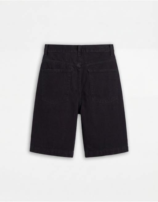 ASOS DESIGN - Sorte løstsiddende jorts i denim , 7 af 9