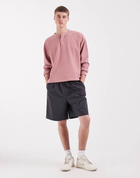 ASOS DESIGN - Sorte mellemlange jorts i nylon med bælte - view 1