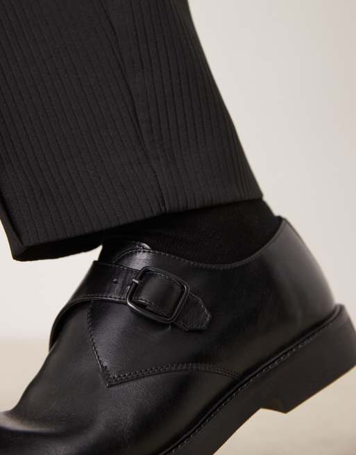 ASOS DESIGN - Sorte munkesko i læder, 2 af 4