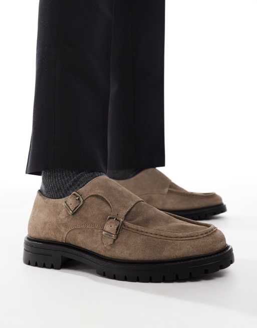 ASOS DESIGN - Sorte munkesko med rillet sål