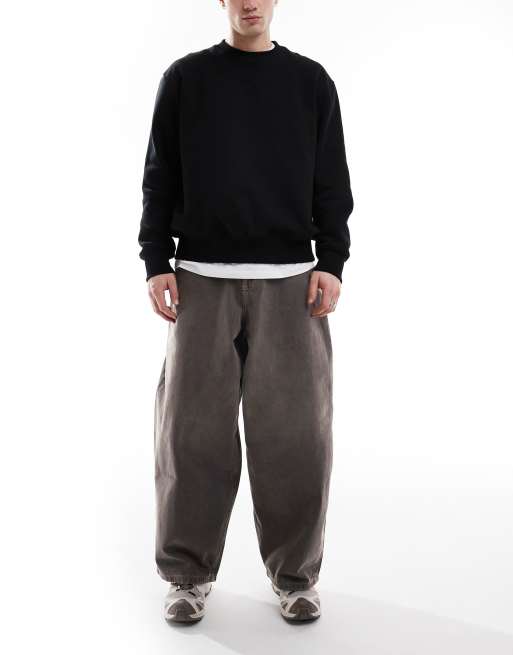 ASOS DESIGN - Sorte og forvaskede jeans i baggy og oversized pasform  
