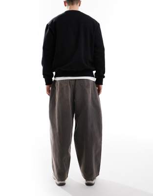 ASOS DESIGN oversized baggy jeans in washed black  