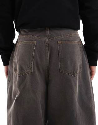 ASOS DESIGN oversized baggy jeans in washed black  