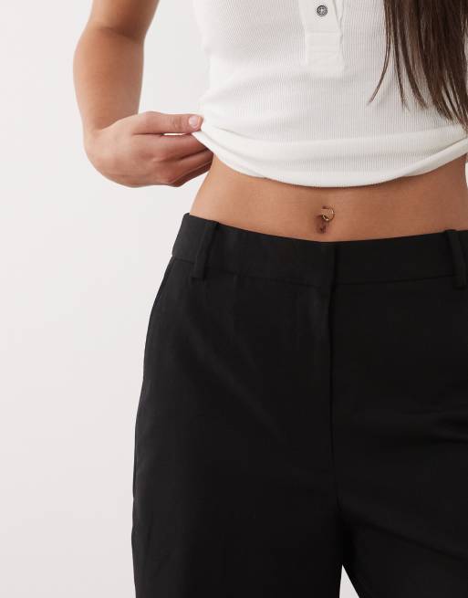 ASOS DESIGN - Sorte og skræddersyede bukser i slim fit med lige ben, 3 af 5