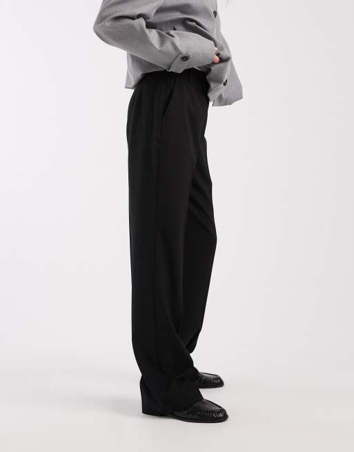 ASOS DESIGN - Sorte og skræddersyede bukser i slim fit med lige ben , 2 af 5