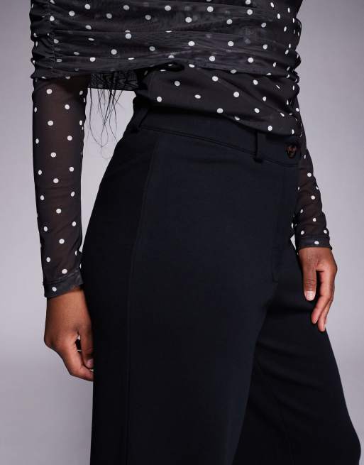 ASOS DESIGN - Sorte og skræddersyede dad-bukser i jersey med brede ben, 3 af 5