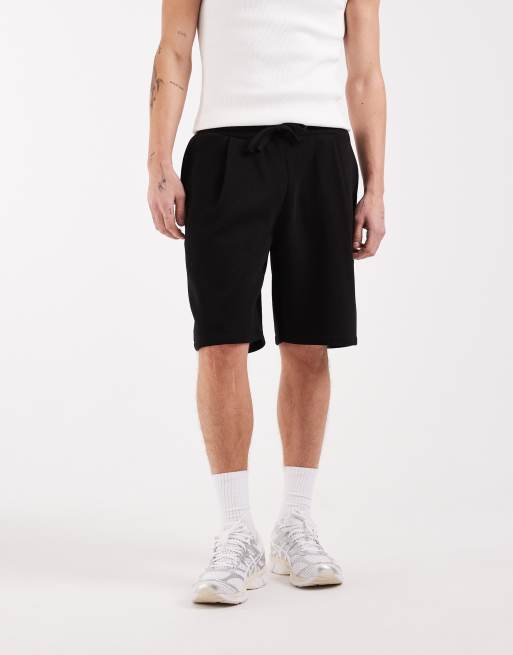 ASOS DESIGN - Sorte oversized jerseyshorts