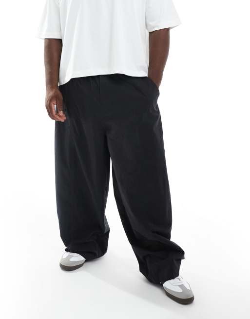 ASOS DESIGN - Sorte oversized posede bukser, 2 af 5