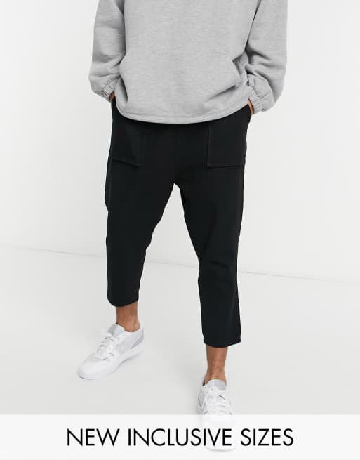 ASOS DESIGN - Sorte posede jeans i let stof