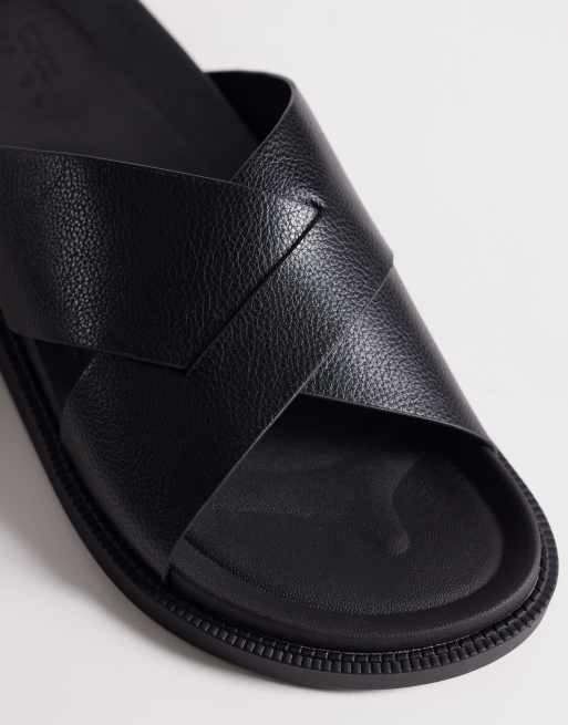 ASOS DESIGN - Sorte sandaler med krydsende stropper, 4 af 4