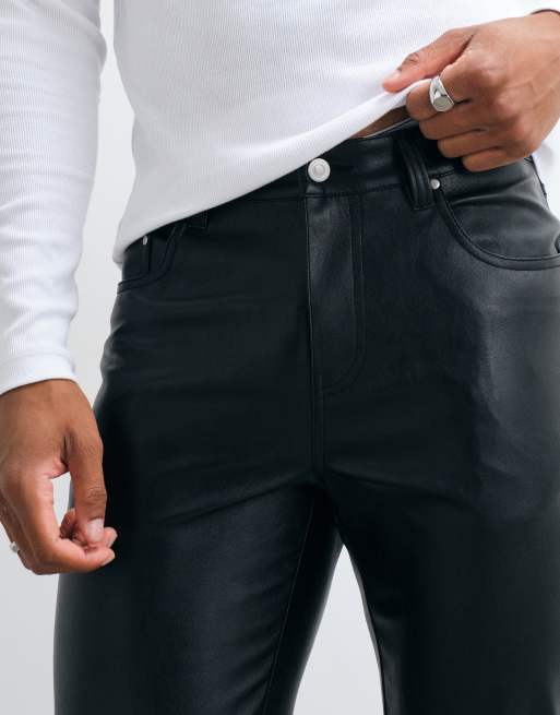 ASOS DESIGN - Sorte skinny-bukser i imiteret læder, 2 af 5