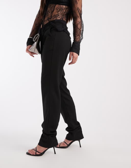 ASOS DESIGN - Sorte, skræddersyede, lange og skinny cigaretbukser, 2 af 5