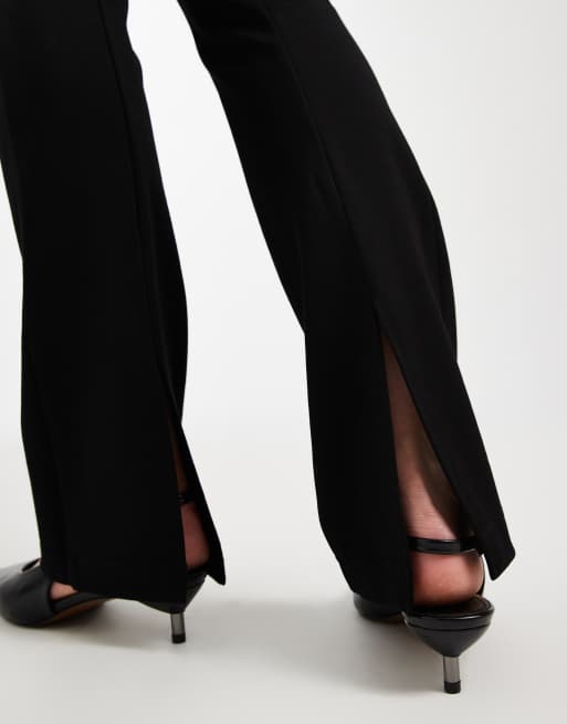 ASOS DESIGN - Sorte skræddersyede skinny ponte-bukser med slids, 2 af 5