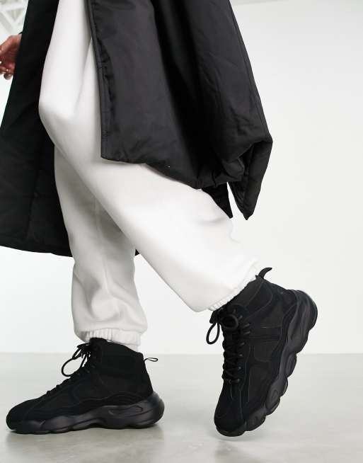 ASOS DESIGN - Sorte sneaker-støvler med chunky sål
