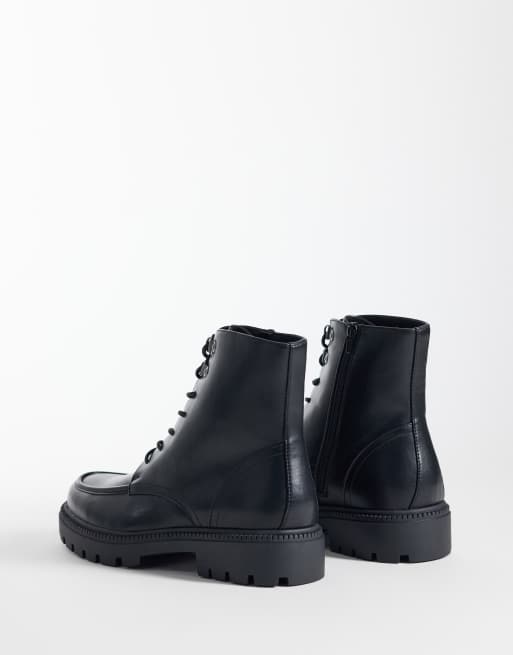 ASOS DESIGN - Sorte snørestøvler med vandredetaljer, 4 af 4