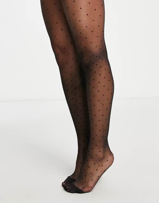 ASOS DESIGN - Sorte strømpebukser med miniprikker, 4 af 4