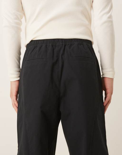 ASOS DESIGN - Sorte tapered afslappede pull-on-bukser, 5 af 5
