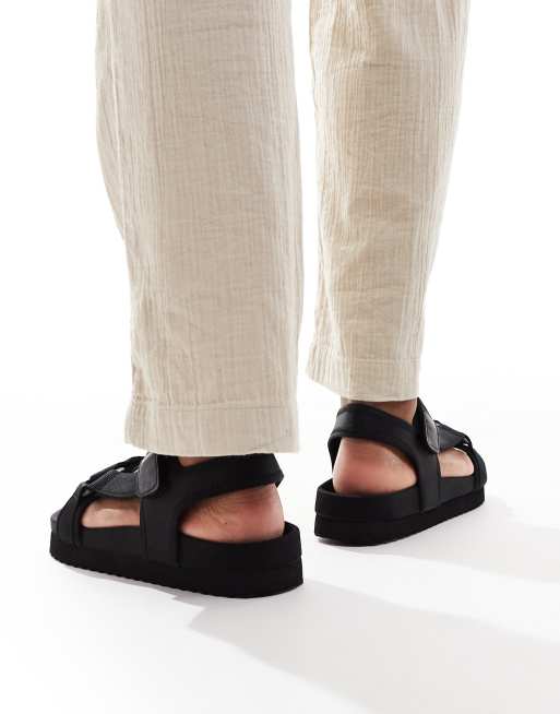ASOS DESIGN - Sorte tech-sandaler, 4 af 4
