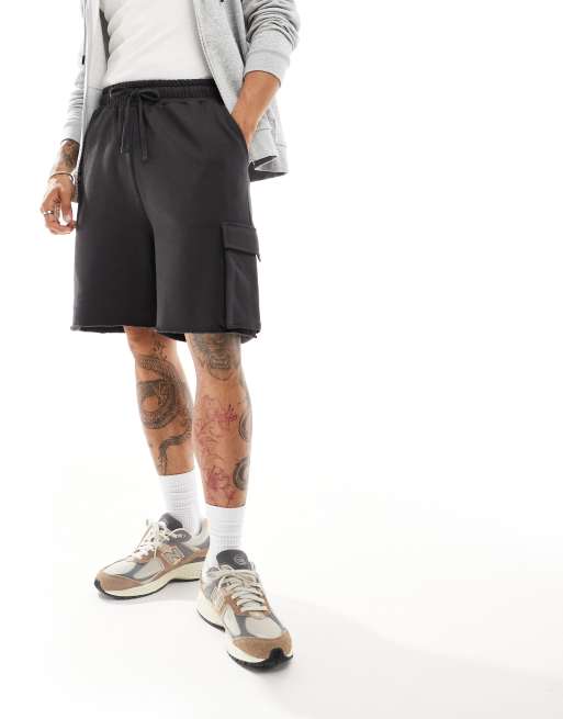 ASOS DESIGN - Sorte utility-shorts i slim fit