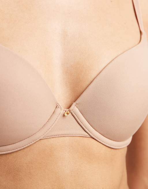 ASOS DESIGN - Soutien-gorge invisible à bonnets moulés - Beige, 3 de 4