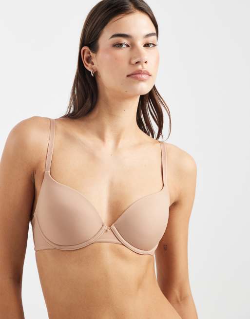 ASOS DESIGN - Soutien-gorge invisible à bonnets moulés - Beige, 4 de 4