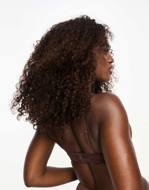 ASOS DESIGN - Soutien-gorge invisible à bonnets moulés - Marron, 2 de 4