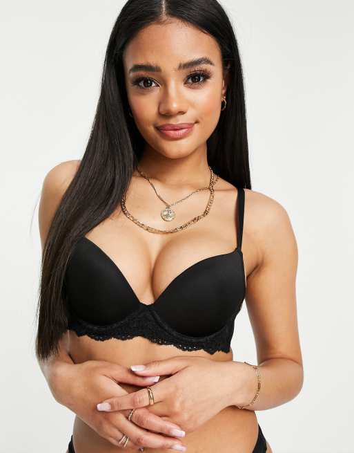 Asos Design Soutien Gorge Rembourre Invisible Decollete Plongeant A Armatures Asos