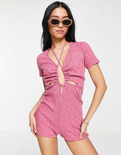 Ruched playsuit hot sale