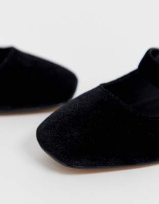 black velvet mary jane heels