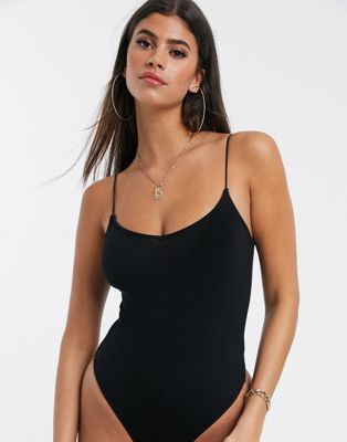 BLACK BODYSUIT Women's Bodysuit. Spaghetti Strap Top. Summer Bodysuit.  Festival Bodysuit. Panelled Bodysuit. Size Medium -  UK