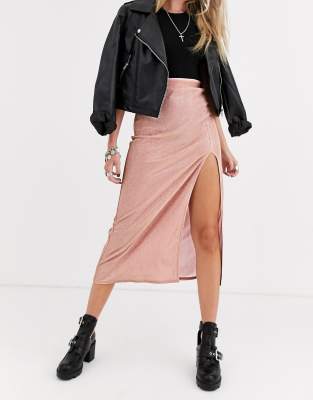 asos split skirt